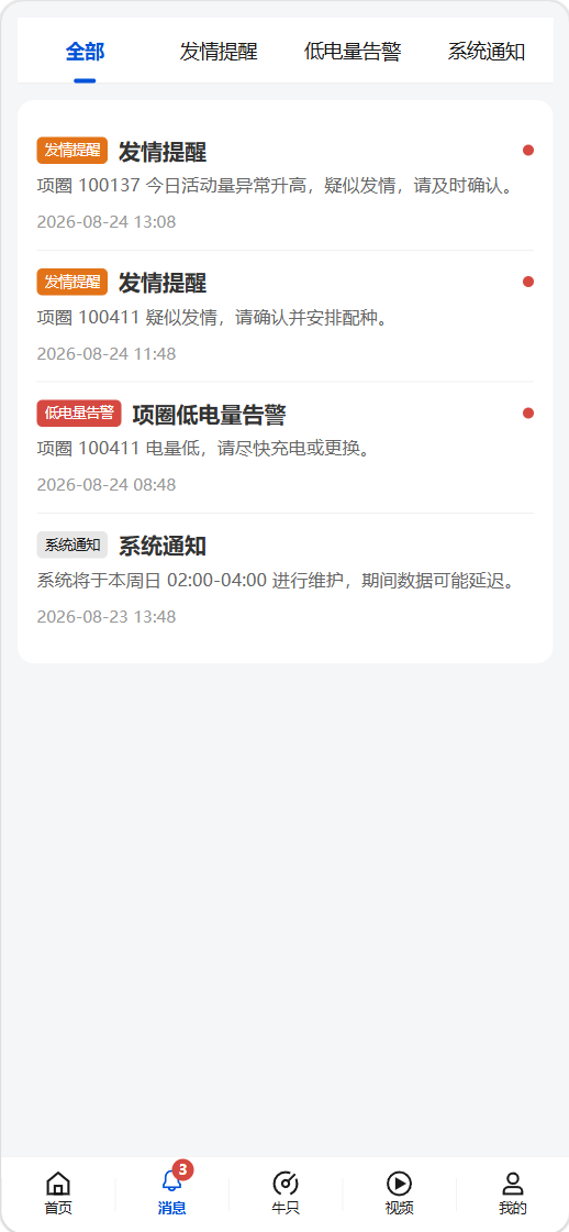 智能告警界面